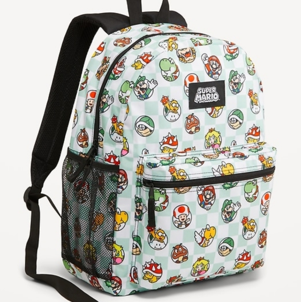 Old Navy Super Mario Bros Canvas Backpack New